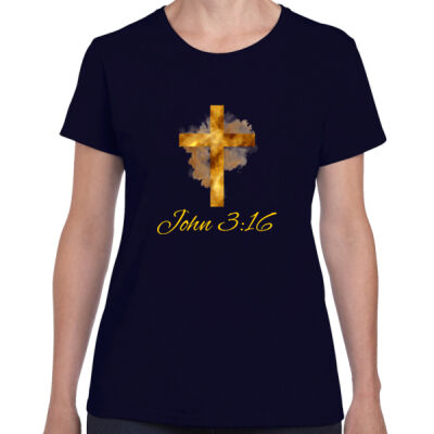 John 3:16 (Ladies) - Gildan Womens Missy Tee  Thumbnail