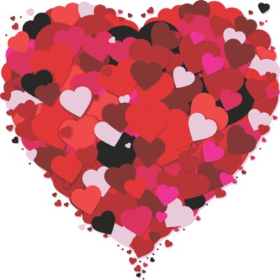 Love heart made of love hearts Thumbnail