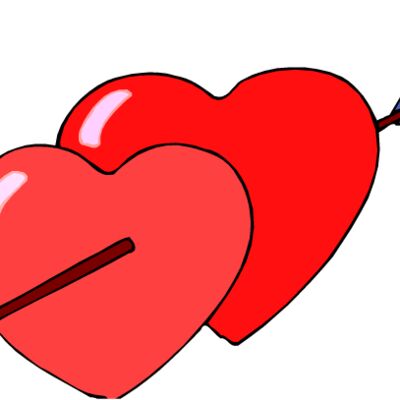 Double love heart with arrow Thumbnail