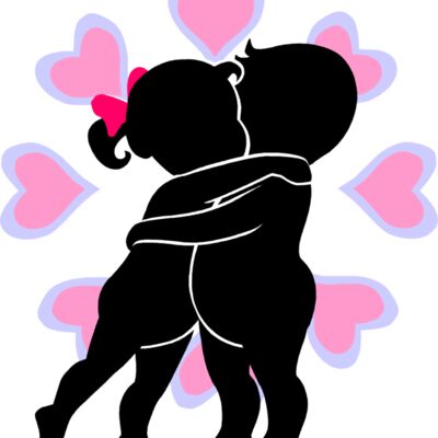 Kissing Cousings with love hearts Thumbnail