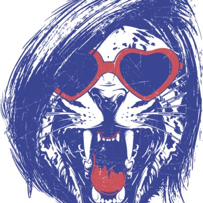 Scruffy lion with sunglasses Thumbnail
