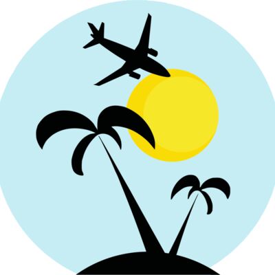 Holiday image plane blue sky Thumbnail